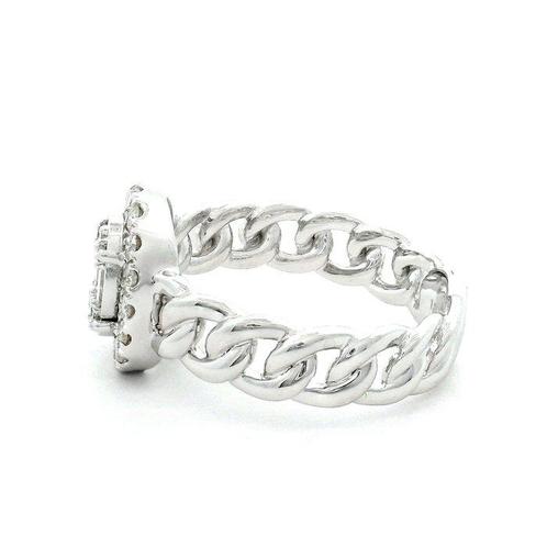 Statement ring - 18 karaat Witgoud - 0.50ct. tw. Diamant, Sieraden, Tassen en Uiterlijk, Antieke sieraden