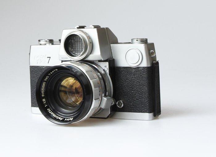Kuribayashi Petri Flex 7 + Automatic 1.8/55mm **GOED LEZEN**, Audio, Tv en Foto, Fotocamera's Analoog