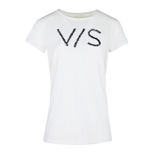 Verysimple • off white t-shirt met v/s • XS (IT40), Kleding | Dames, Tops, Wit, Nieuw, Maat 34 (XS) of kleiner, Verzenden