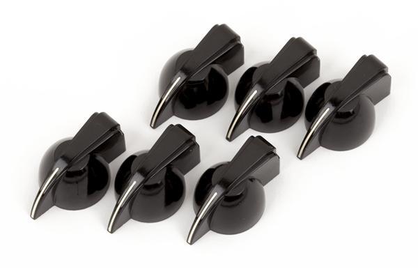 Fender Versterker knoppen chicken head zwart 6 stuks, Muziek en Instrumenten, Instrumenten | Onderdelen, Verzenden