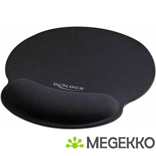 Delock 12559 Ergonomische muismat met polssteun zwart 252 x, Computers en Software, Muizen, Nieuw, Verzenden