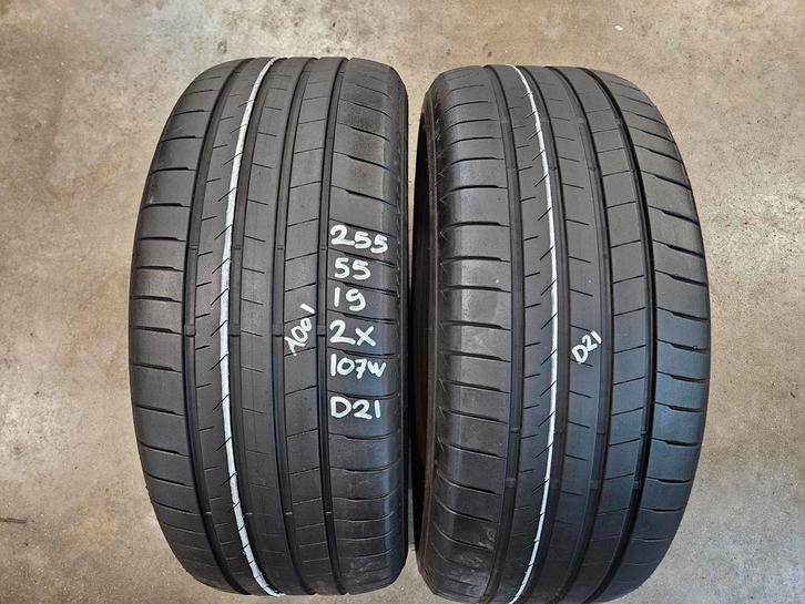 255/55/19 107W Bridgestone Alenza001 DOT21 6mm Profiel, Auto-onderdelen, Banden en Velgen, 19 inch, Zomerbanden, 255 mm, Personenwagen