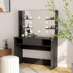 vidaXL Kaptafel met LED-verlichting 100x40x135 cm MDF zwart, Huis en Inrichting, Tafels | Kaptafels, Verzenden, Nieuw