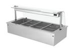 GGM Gastro | Bain-marie inbouw - 1,5m - 4x GN 1/1 - met |, Zakelijke goederen, Horeca | Meubilair en Inrichting, Verzenden, Nieuw in verpakking