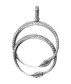 Zilveren Slangenpaar dubbele ring Art Nouveau Jugendstil ..., Verzenden, Nieuw