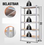 Boutloos Opbergrek Stellingkast 180x90x60cm max 875kg, Huis en Inrichting, Kasten | Televisiemeubels, Verzenden, Nieuw