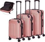 Kofferset - 4 delig - Trolley - Reiskofferset - Roze - Arebo, Verzenden, Nieuw