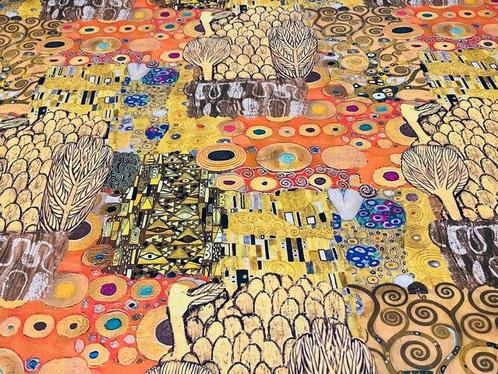 Exclusieve KLIMT STYLE stof - 3,00 x 2,80 meter - Katoen -, Antiek en Kunst, Antiek | Kleden en Textiel