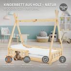 Kinderbed - Peuterbed - Tipi bed - 70x140 cm - Bruin - ML-De, Verzenden, Nieuw