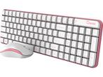 Qware -  Waterford Draadloze Muis & Toetsenbord Combo - Roze, Computers en Software, Muizen, Muis, Toetsenbord en muis-set, Verzenden