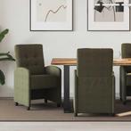 vidaXL Dining Stoelen met Wielen 2 pcs Leger groen 57 x 67 x, Huis en Inrichting, Stoelen, Verzenden, Nieuw