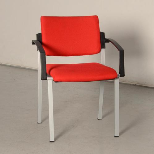 Almachair vergaderstoel, rood, 4-poot onderstel, Huis en Inrichting, Bureaustoelen, Ophalen of Verzenden