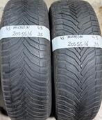 2x205-55-16 Michelin All-season 2x4.5m €35 PerBand 205 55 16, Auto-onderdelen, Banden en Velgen, Ophalen, Gebruikt, 16 inch, 205 mm