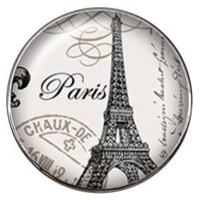 Fako Bijoux® - Click Button - Glas - Eiffeltoren Paris, Sieraden, Tassen en Uiterlijk, Armbanden, Verzenden