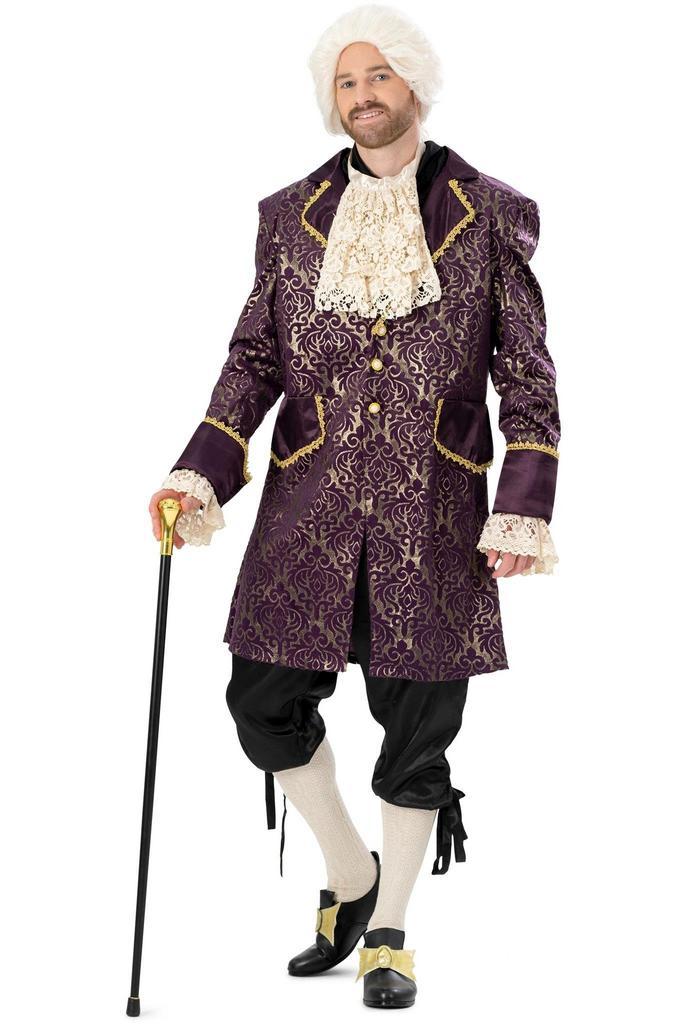 Barok Kostuum Bentley Paars, Kleding | Heren, Carnavalskleding en Feestkleding, Nieuw, Ophalen of Verzenden