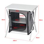 Campingkast opvouwbaar 64x60x45 cm donkergrijs, Caravans en Kamperen, Verzenden, Nieuw