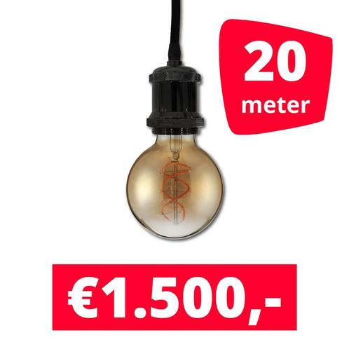LED Railverlichting Horeca Craft Black 20 spots + 20M rails, Zakelijke goederen, Kantoor en Winkelinrichting | Winkel en Inventaris