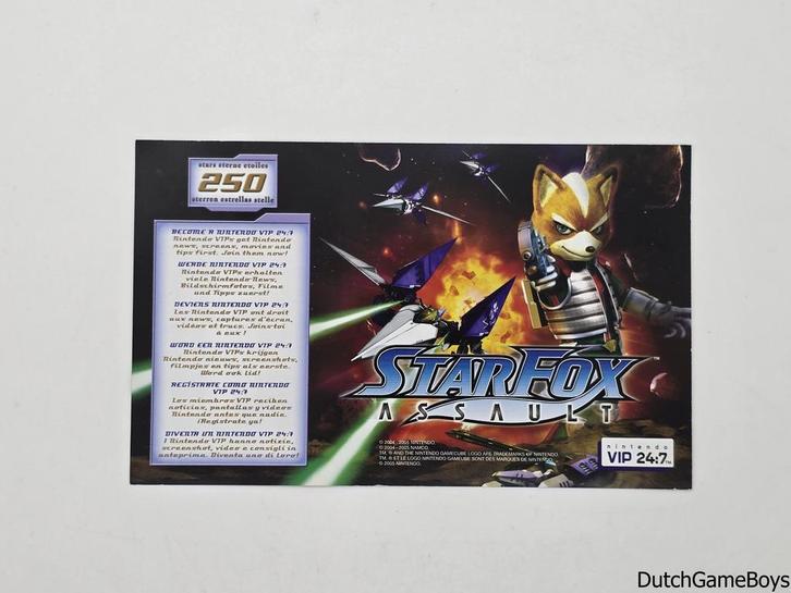 Nintendo Gamecube - Starfox Assault - Vip Points Card, Spelcomputers en Games, Games | Nintendo GameCube, Gebruikt, Verzenden