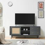 Tv-meubel Susa met lades en schuifdeuren 160x40x65 cm grijs, Verzenden, Nieuw
