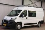 Peugeot Boxer L2H2 DUBBEL CABINE 7 personen met IMPERIAAL, Auto's, Bestelauto's, Stof, Gebruikt, Euro 6, Wit