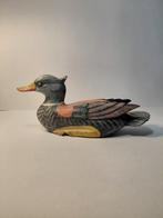 Lokeend - Période 1950-1960, peint main, 25 cm - Hout, Antiek en Kunst, Curiosa en Brocante