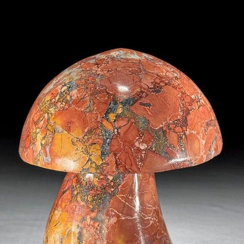 GEEN MINIMUMPRIJS - Handgesneden rode jaspis paddestoelen, Antiek en Kunst, Kunst | Designobjecten