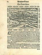 Zicht op Leuven, Antiek en Kunst, Kunst | Etsen en Gravures