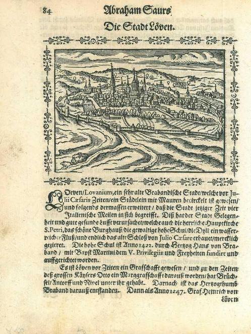 Zicht op Leuven, Antiek en Kunst, Kunst | Etsen en Gravures