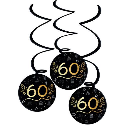 60 Jaar Hangdecoratie 3st, Hobby en Vrije tijd, Feestartikelen, Nieuw, Verzenden