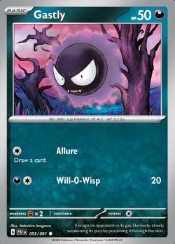 Gastly 055/091 reverse holo Paldean Fates, Hobby en Vrije tijd, Verzamelkaartspellen | Pokémon, Losse kaart, Nieuw, Foil, Ophalen of Verzenden