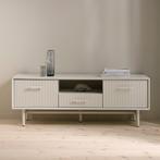 *WOONWINKEL* Greige Tv-meubel Met Ribbels, Huis en Inrichting, Kasten | Televisiemeubels, Verzenden, Nieuw