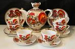 Lomonosov - Theeservies (15) - Porselein - rooster