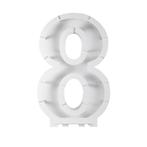 Witte Ballonnen Standaard 8 Jaar 81cm, Verzenden, Nieuw