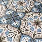 Keramische Portugese vloertegels 20x20 bloem motief blauw gr, Verzenden, Nieuw
