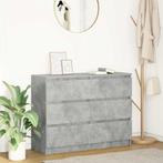 vidaXL Dressoir 100x35x76 cm spaanplaat betongrijs, Verzenden, Nieuw, Overige houtsoorten
