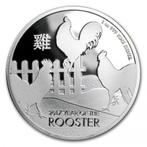 Lunar - Year of the Rooster (New Zealand) 1 oz 2017, Postzegels en Munten, Munten | Oceanië, Verzenden, Losse munt, Zilver