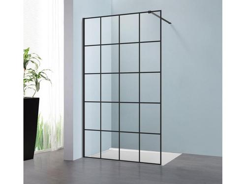Douchewand inloop walk-in 120x200cm mat zwart, Doe-het-zelf en Verbouw, Sanitair, Douche, Nieuw, Glas, Ophalen