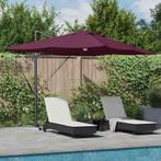 vidaXL Parasol Bordeaux Rood 351 x 250 x 253 cm Polyester en, Verzenden, Nieuw, 2 tot 3 meter