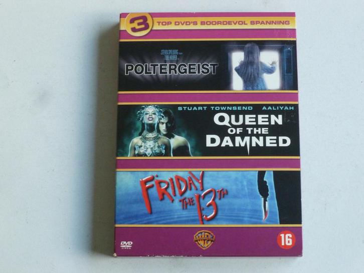 Poltergeist, Queen of the Damned, Friday the 13th (3 DVD), Cd's en Dvd's, Dvd's | Klassiekers, Zo goed als nieuw, Verzenden