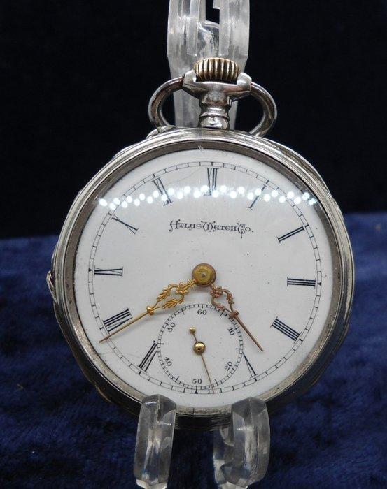 Atlas Watch Co - Silver Pocket watch - 1900-1949, Sieraden, Tassen en Uiterlijk, Horloges | Heren
