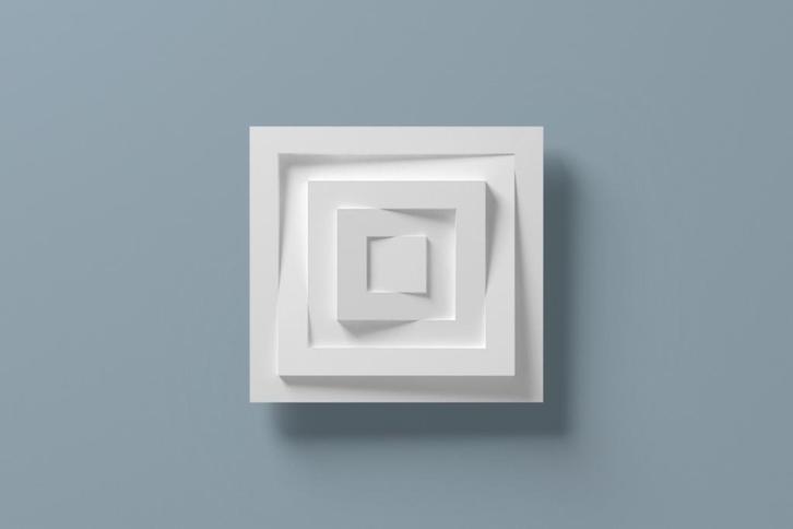 Decoflair B22 / Nomastyl CS3 Rozet 3D (30 x 30 cm), Doe-het-zelf en Verbouw, Plinten en Afwerking, Nieuw, Ophalen of Verzenden