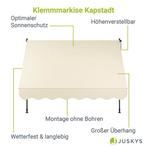 2dekans | Juskys Zonneluifel - 250 x 120 cm - Waterafstotend, Tuin en Terras, Zonneschermen, Ophalen of Verzenden, Zo goed als nieuw