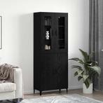 vidaXL Highboard 2 pcs Zwart eiken 69,5 x 34 x 180 cm, Huis en Inrichting, Kasten | Buffetkasten, Minder dan 50 cm, Verzenden