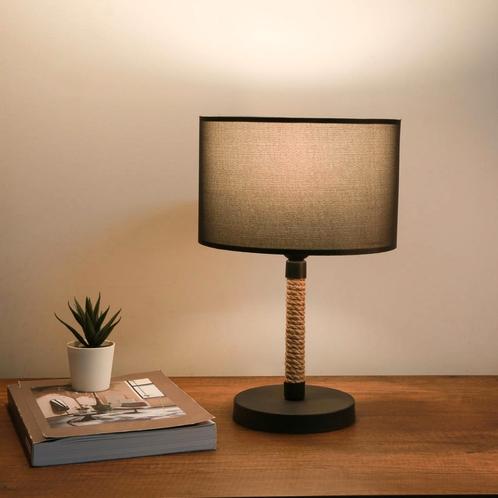 [lux.pro] Tafellamp Rayleigh bureaulamp 37 cm E27 zwart, Huis en Inrichting, Lampen | Tafellampen, Nieuw, Verzenden