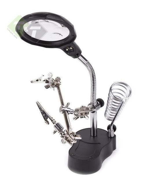 Loupe - Loep Met Derde Handje En Ledlamp - Vergrootglas - Be, Doe-het-zelf en Verbouw, Overige Doe-het-zelf en Verbouw, Nieuw