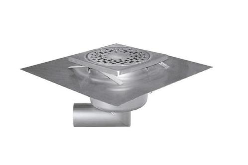 RVS Vloerafvoerput | 150x150 mm | Zijdelingse Afvoer 50 mm, Zakelijke goederen, Horeca | Meubilair en Inrichting, Verzenden