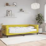 vidaXL Slaapbank met matras 90x200 cm fluweel geel, 90 cm, Eenpersoons, Verzenden, Nieuw