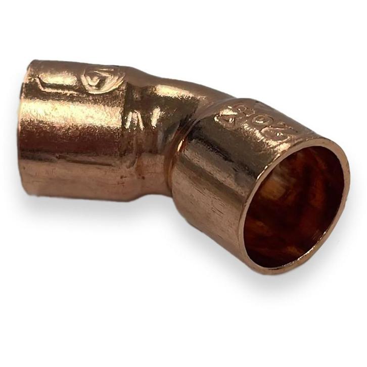 Riko Bocht Roodkoper 12 x 12 mm 45 graden, Doe-het-zelf en Verbouw, Sanitair, Nieuw, Ophalen of Verzenden