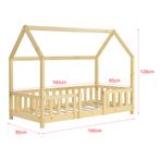 Kinderbed Sisimiut met uitvalbeveiliging 80x160 cm houtkleur, Kinderen en Baby's, Kinderkamer | Bedden, Verzenden, Nieuw