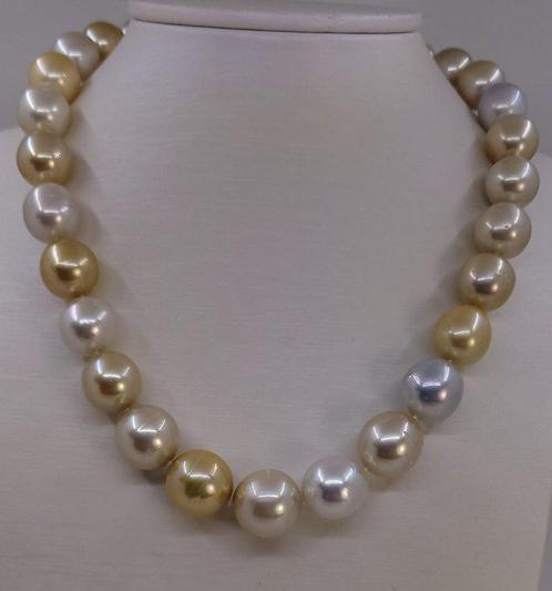 Halsketting ALGT-gecertificeerde Deep Golden en White South, Sieraden, Tassen en Uiterlijk, Kettingen